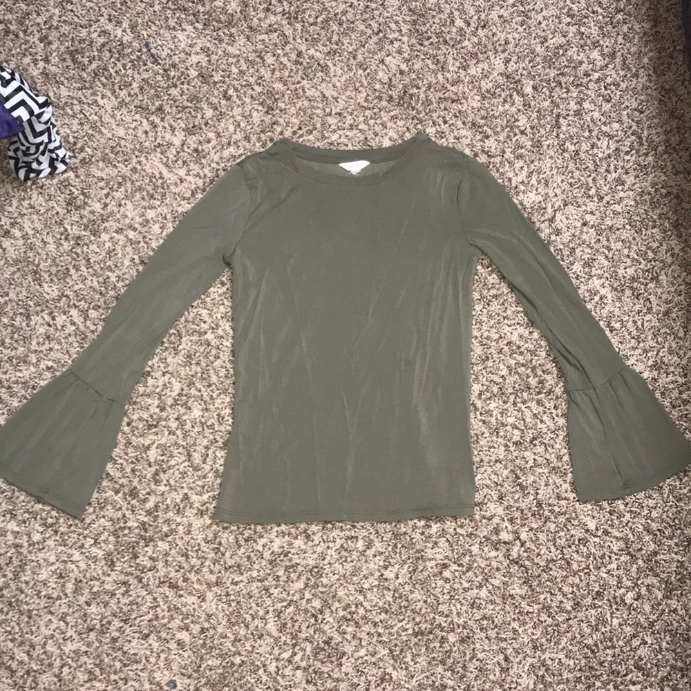 Army green blouse